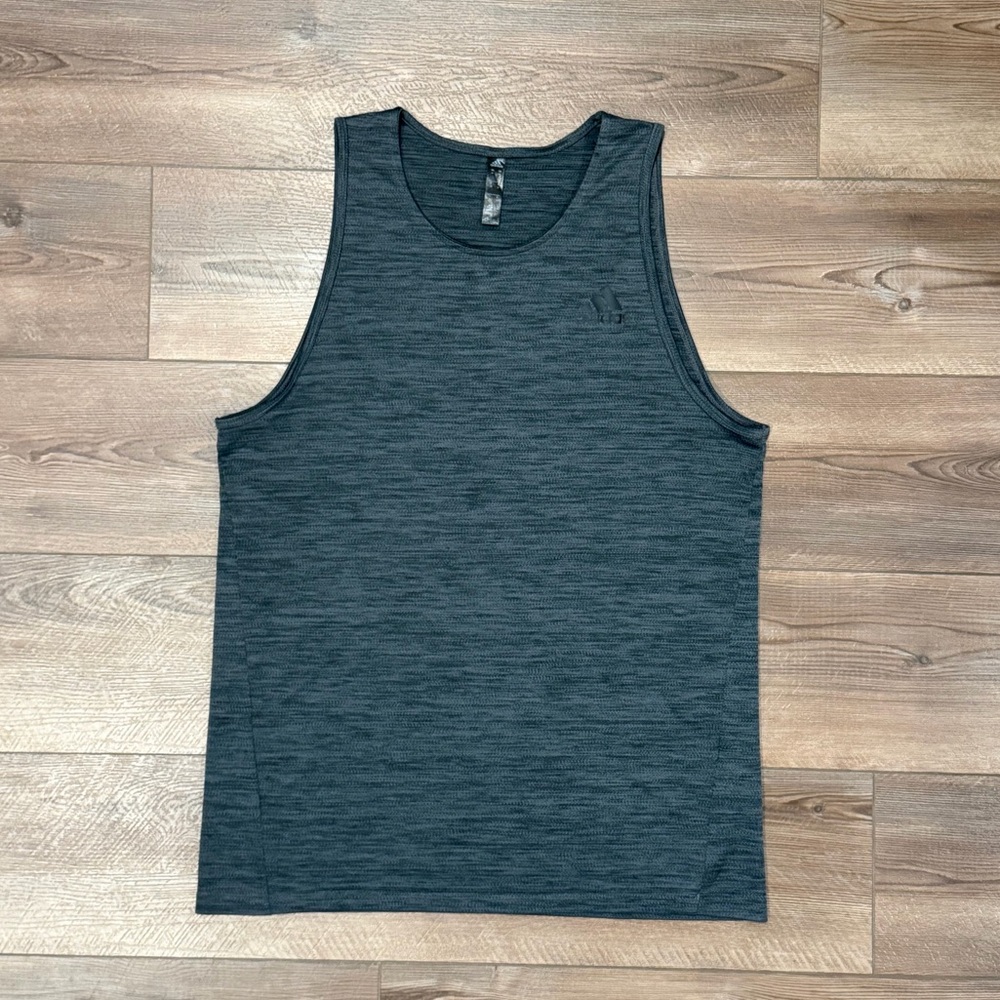 Adidas Charcoal Athletic Tank Top Men’s Medium 100% Polyester